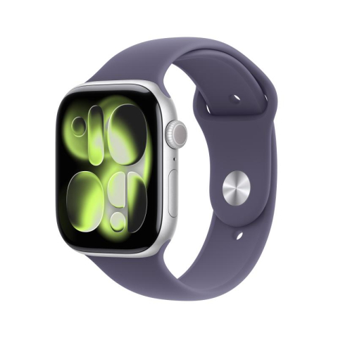 SmartWatch-uri - Apple Watch Series 11 GPS + Cellular 46mm Silver Aluminium Case with Purple Fog Sport Band - M/L