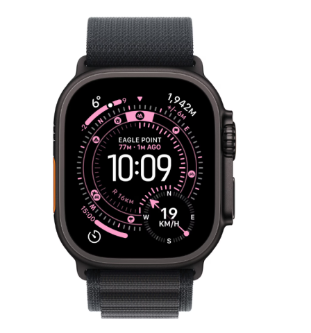 SmartWatch-uri - Apple Watch Ultra 3 GPS + Cellular 49mm Black Titanium Case with Black Alpine Loop - Large
