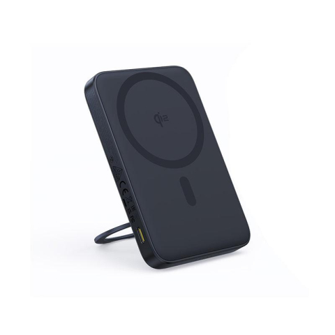 Baterii portabile - Baterie externa Baseus PicoGo Qi2 Magnetic, 5000mAh, PD 20W, 1 x USB Type-C, incarcare wireless Qi2 15W, prindere magnetica Iphone, include cablu USB Type-C la USB Type-C 30cm, negru