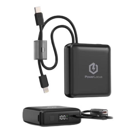 Baterii portabile - Baterie externa PowerLocus 10000mAh, capacitate: 10.000 mAh/3,85 V/38,5 Wh, tip baterie: Li-Polymer, negru