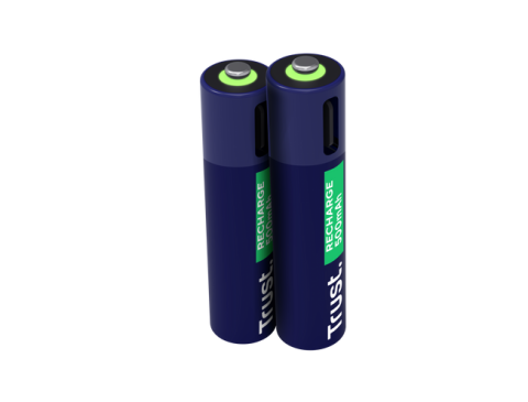  Baterii - Baterii reincarcabile AAA Trust, incarcate prin USB-C, putere intrare 1.2W, pachet de 2 bucati.