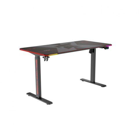 Birouri gaming - Birou electric Serioux Carbon Pro RGB, reglabil pe inălțime, Dimensiuni blat 1400mm x 700mm, Orientare Cadru: Rectangular, Greutate maxima: 60 kg, Interval de inălțime: 730~ 1210 mm, Segmente coloană: