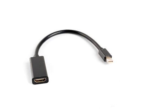 Cabluri periferice - Cablu adaptor Mini DisplayPort(M) 1.2 -> HDMI(F) 20 cm negru LANBERG