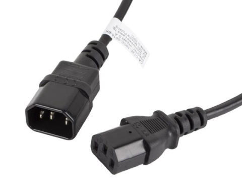 Cabluri periferice - Cablu IEC 320 C13  C14 1,8 m negru