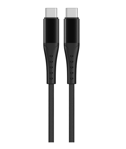 Cabluri periferice - Cablu Lemontti Bending Aluminum Type-C la Type-C, Fast Charge, PD 60W, 2m, Negru