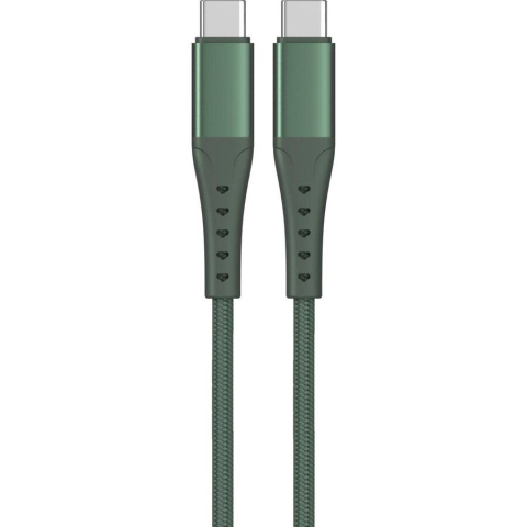 Cabluri periferice - Cablu Lemontti Bending Aluminum Type-C la Type-C, Fast Charge, PD 60W, lungime 2m, Verde