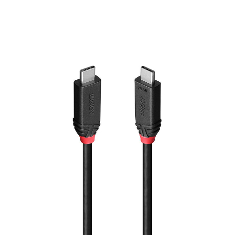 Cabluri periferice - Cablu Lindy 1m USB4 240W Type C, 40 Gbps, Black Line