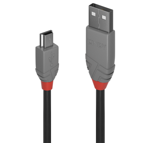 Cabluri periferice - Cablu Lindy 3m USB 2.0 Type A to Mini B, Supported Bandwidth: 480Mbps