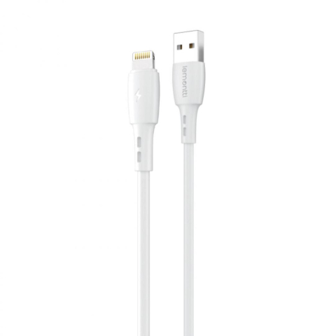 Cabluri periferice - Cablu Wind Lemontti USB-A la tip Lightning, lungime 0.5m, alb