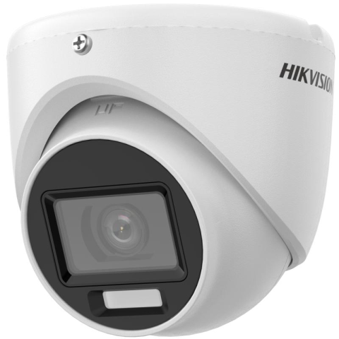 Camere supraveghere - Camera de supraveghere Turret 4K Hikvision DS-2CE76U0T-LMF(2.8MM), lentila fixa 2.8mm, iluminare min: 0.01 Lux @ (F1.6, AGC ON), 0 Lux cu lumina alba: 20m, IR 30m, iesire TVI/AHD/CVI/CVBS, alimentare:
