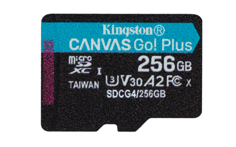 Carduri memorie - Card de memorie Kingston Canvas Go! Plus Micro-SDXC, 256 GB, Clasa 10 + Adaptor