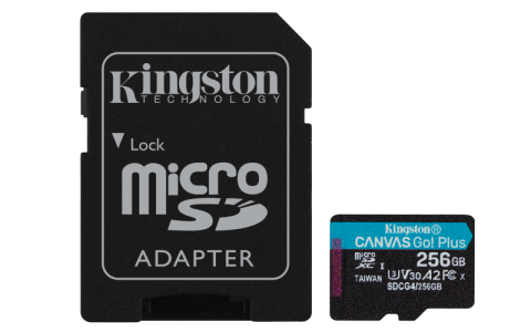 Carduri memorie - Card de memorie KINGSTON Canvas Go! Plus Micro-SDXC, 256 GB, Class 10 + Adaptor
