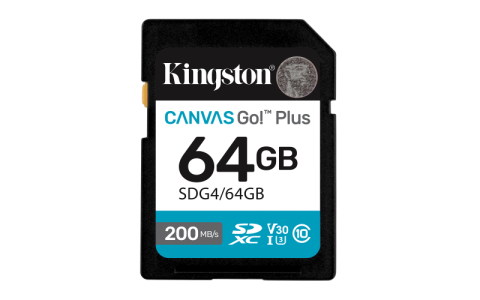 Carduri memorie - Card de memorie Kingston Canvas Go! Plus SDXC, 64 GB, Clasa 10