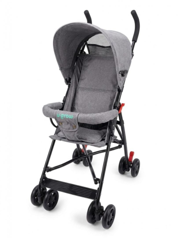 Carucioare - Carucior sport, pliere tip umbrela, gri, U-Grow
