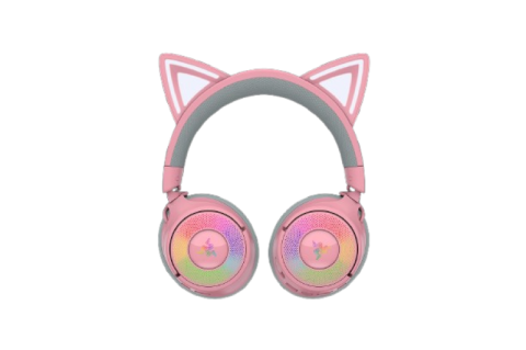Casti audio - Casti Gaming Head-band Razer Kraken Kitty V3 Pro, Wireless/Wired, Roz
