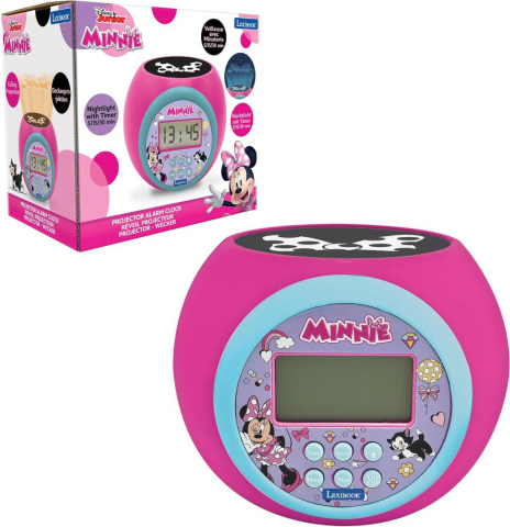 Ceasuri decorative - CEAS DESTEPTATOR CU PROIECTOR, MINNIE MOUSE
