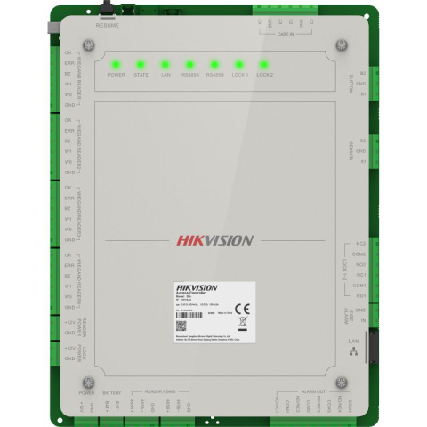 Centrale control acces - Centrala control acces Pro Series Hikvision DS-K2622X(P) pentru 2 usi, bidirectional (2 citittoare); Intrari: 4 alarm input, , Door Contact x 2, Tamper x 1; Iesiri: Alarm x 4, alimentare: 12 ± 15% VDC
