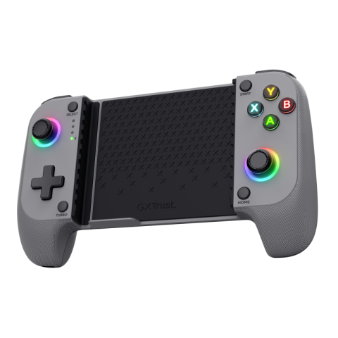 Accesorii console & PC - Controller mobil wireless Trust GXT 735G Mylox, conector USB-C, lungime cablu 100cm, capacitate baterie 600 mAh, baterie tip AAA: litium ion- cell, gri