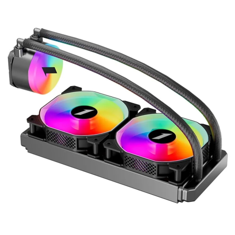Coolere Procesor - Cooler Procesor 1stPlayer TS2-240-BK, Lichid, 12 cm, 2 ventilatoare, aRGB