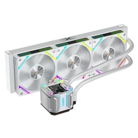 Coolere Procesor - Cooler Procesor 1stPlayer X-Starship 360-wh, Lichid, 12 cm, 3 ventilatoare, aRGB
