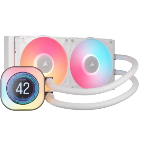Coolere Procesor - Cooler Procesor CORSAIR iCUE LINK TITAN 240 RX LCD, Lichid, 12 cm, 2 ventilatoare, aRGB
