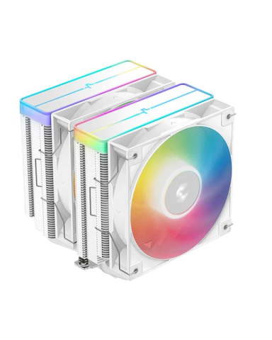 Coolere Procesor - Cooler Procesor DEEPCOOL AG620 WH ARGB V2, Aer, 12 cm, 2 ventilatoare, aRGB
