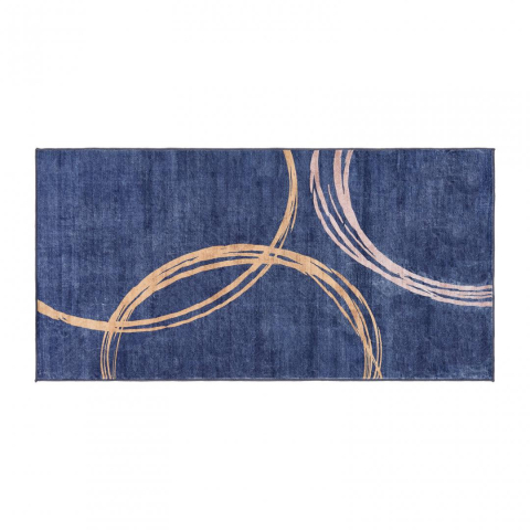 Covoare - Covor printat, CIRCLE 70x140 cm, lavabil cu spate antialunecare, inaltime fir 3mm