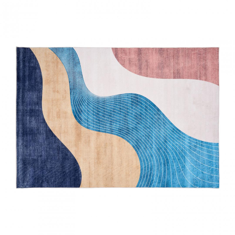 Covoare - Covor printat, FLOW  160x230 cm, lavabil cu spate antialunecare, inaltime fir 3mm
