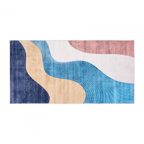 Covoare - Covor printat, FLOW 70x140 cm, lavabil cu spate antialunecare, inaltime fir 3mm