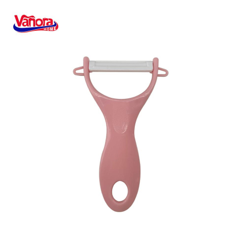Accesorii bucatarie - CURATATOR LEGUME LAMA CERAMICA 13x7.6CM ROZ, VANORA HOME