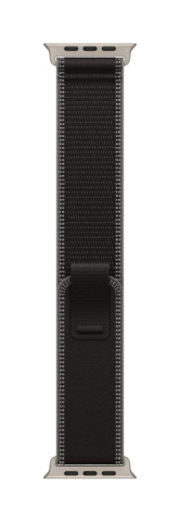 Bratari fitness - Curea pentru Apple Watch 49mm Black/Charcoal Trail Loop - M/L - Natural TitaniumFinish