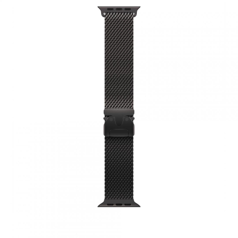Bratari fitness - Curea pentru Apple Watch 49mm Black Titanium Milanese Loop - Small