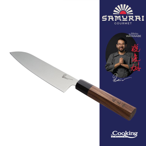 Cutite & seturi - CUTIT SANTOKU 18 CM, RIKITO WATANABE, SAMURAI GOURMET, COOKING BY HEINNER