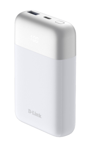 Baterii portabile - D-Link DPP-101. Battery capacity: 10000 mAh. USB Type-A output ports: 1, USB Type-C ports quantity: 1. Product colour: White