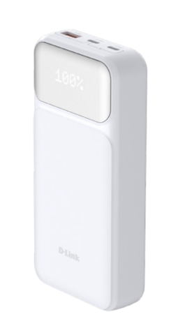 Baterii portabile - D-Link DPP-201. Battery capacity: 20000 mAh. USB Type-A output ports: 1, USB Type-C ports quantity: 2. Product colour: White