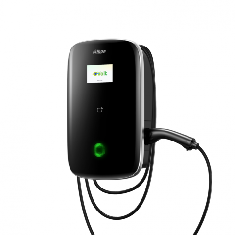 Statii de incarcare AC - Dahua EV Charger D-Volt PRO 22kW, 3P, 3x32A max, 5M Cable, IP66/IK10, 4.3-inch LCD display, Plug&Play/RFID/APP, Built-in MID-certified Meter.