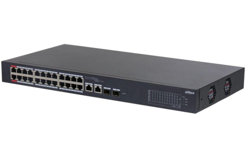 Switch-uri - Dahua PoE Cloud Managed Desktop Layer 2 Switch, 26 Ports, 24x100M RJ-45 (PoE max 135W), 2xGbit RJ-45 (Combo), 2xGbit SFP (Combo)