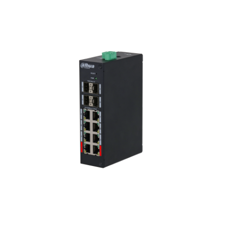 Switch-uri - Dahua PoE Hardened Managed Desktop Layer 2 Switch, 12 Ports, 8x100M RJ-45 (PoE max 135W), 4xGbit SFP 1000 (Uplink)