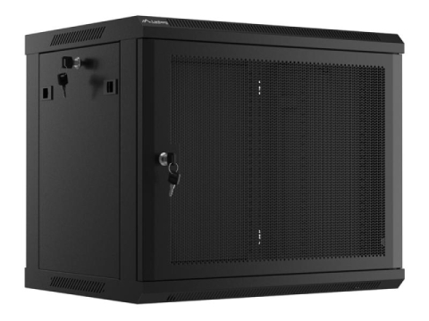 Accesorii - Dulap rack de perete 19", 9U, 600x450 mm, usa perforata, negru,