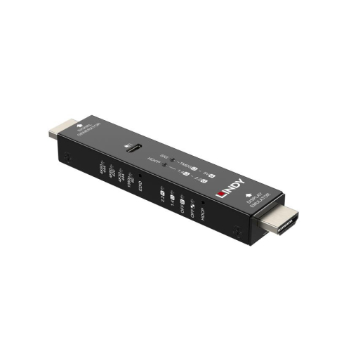 Cabluri video - Emulator Lindy HDMI 4K60 Signal Generator & Display, Supported Bandwidth: 18Gbps, Maximum Resolution: 3840x2160@60Hz 4:4:4 8bit, EDID selection: 4K60 444, 4K60 420, 4K30 444, 1080p@60Hz
