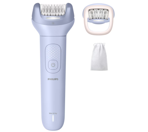 Epilatoare - Epilator PHILIPS Seria 8000 BRE708/00, 32 pensete, 2 viteze, 3 accesorii, acumulator, mov