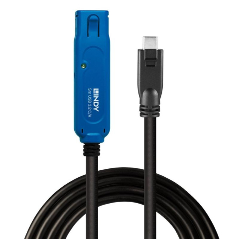 Cabluri periferice - Extensie cablu USB 3.2 5Gbps Lindy, latime de banda suportata 5 Gbps, negru