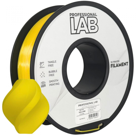 Accesorii imprimare 3D - Filament 3D Proffesional Lab, Diamentru 1.75mm, Greutate: 1KG, Culoare: Galben, Material: PLA, Temperatura: 180-240c.