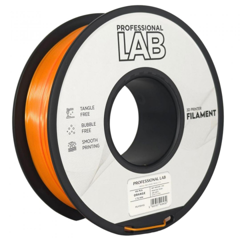 Accesorii imprimare 3D - Filament 3D Proffesional Lab, Diamentru 1.75mm, Greutate: 1KG, Culoare: Orange, Material: PLA, Temperatura: 180-240c.