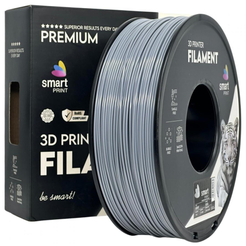Accesorii imprimare 3D - Filament 3D Smart Print, Diamentru 1.75mm, Greutate: 1KG, Culoare: Gri, Material: ASA, Temperatura: 220-250c.