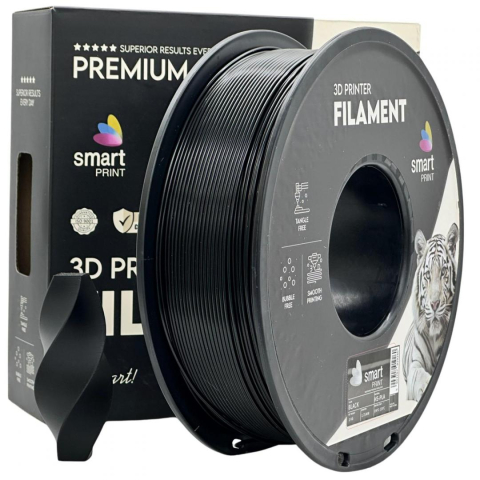 Accesorii imprimare 3D - Filament 3D Smart Print, Diamentru 1.75mm, Greutate: 1KG, Culoare: Negru, Material: PLA, Temperatura: 180-240c.