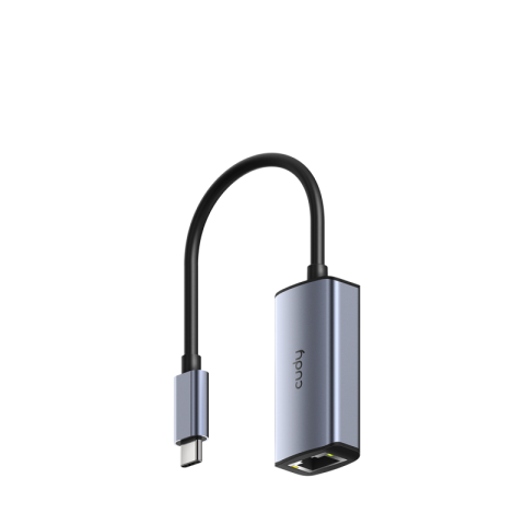  Hub-uri USB - Hub USB CUDY UE25C, USB-C, 1 port, RJ-45, Gri