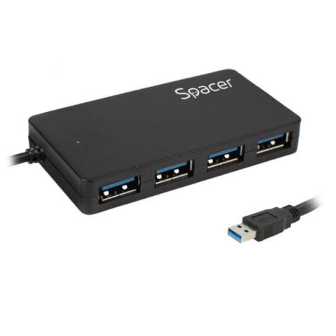  Hub-uri USB - Hub USB SPACER SPHB-USB-4U30-03 USB-A, 4 porturi, Negru