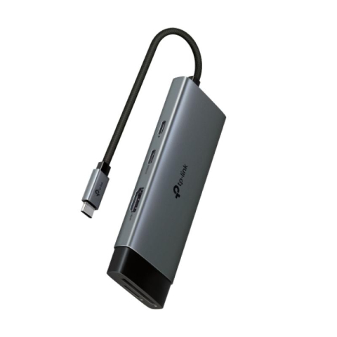  Hub-uri USB - Hub USB TP-Link UH7020C, USB-C, 7 porturi, HDMI, Negru