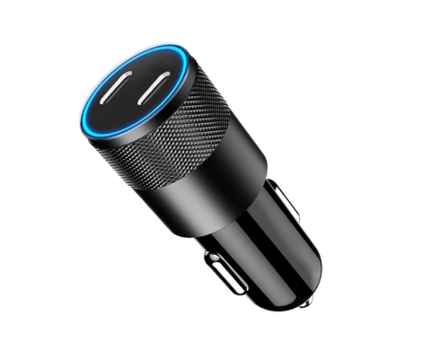 Incarcatoare telefoane - Incarcator Auto Lemontti LEMIAFCPDN, 60W, 2 porturi, Negru